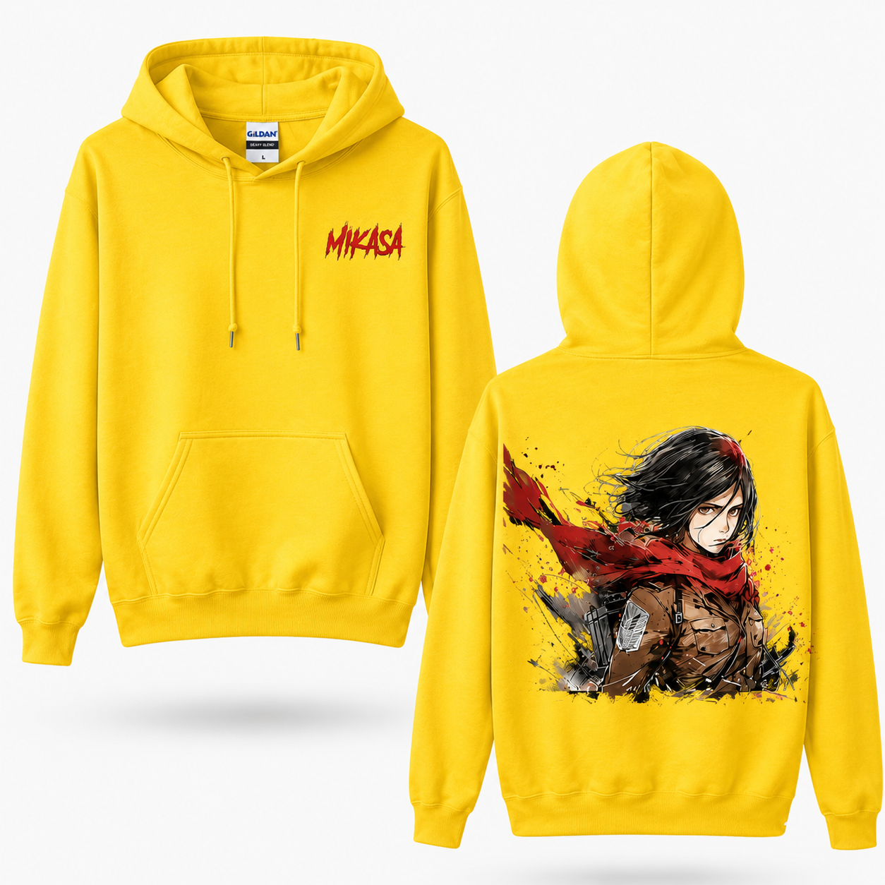 Red Scarf Elite Warrior Action Graphic Hoodie