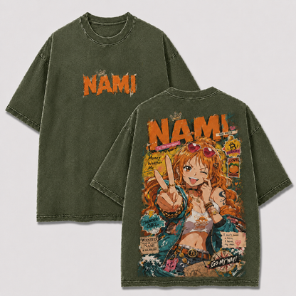 Oversized Streetwear Graphic Tee – Magazine Cover Sticker Collage Print
