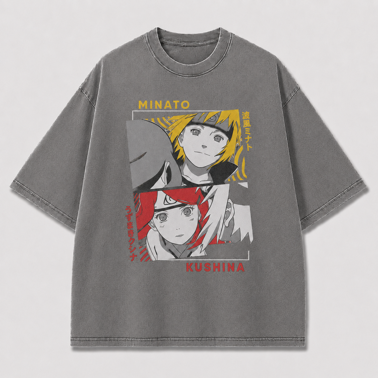 Oversized Streetwear Graphic Tee – Split Panel Duo Portrait Print