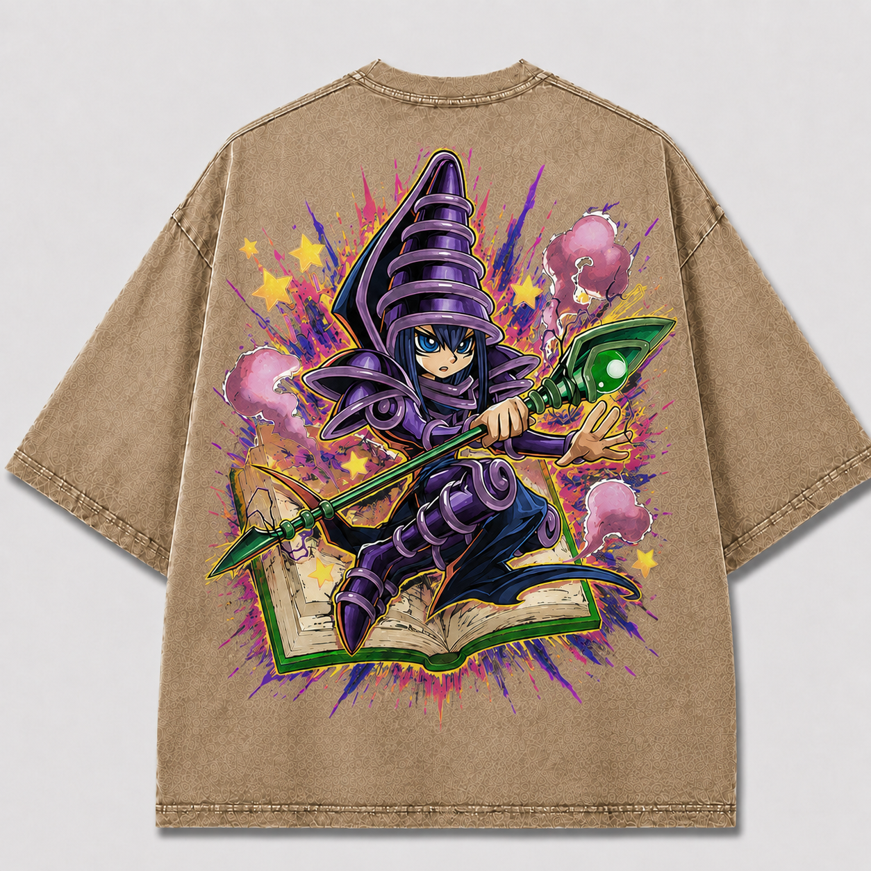 Oversized Young Spellcaster Graphic Tee – Back Print Top
