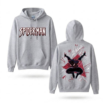 Masked Web Hero Graphic Hoodie – Front & Back Print