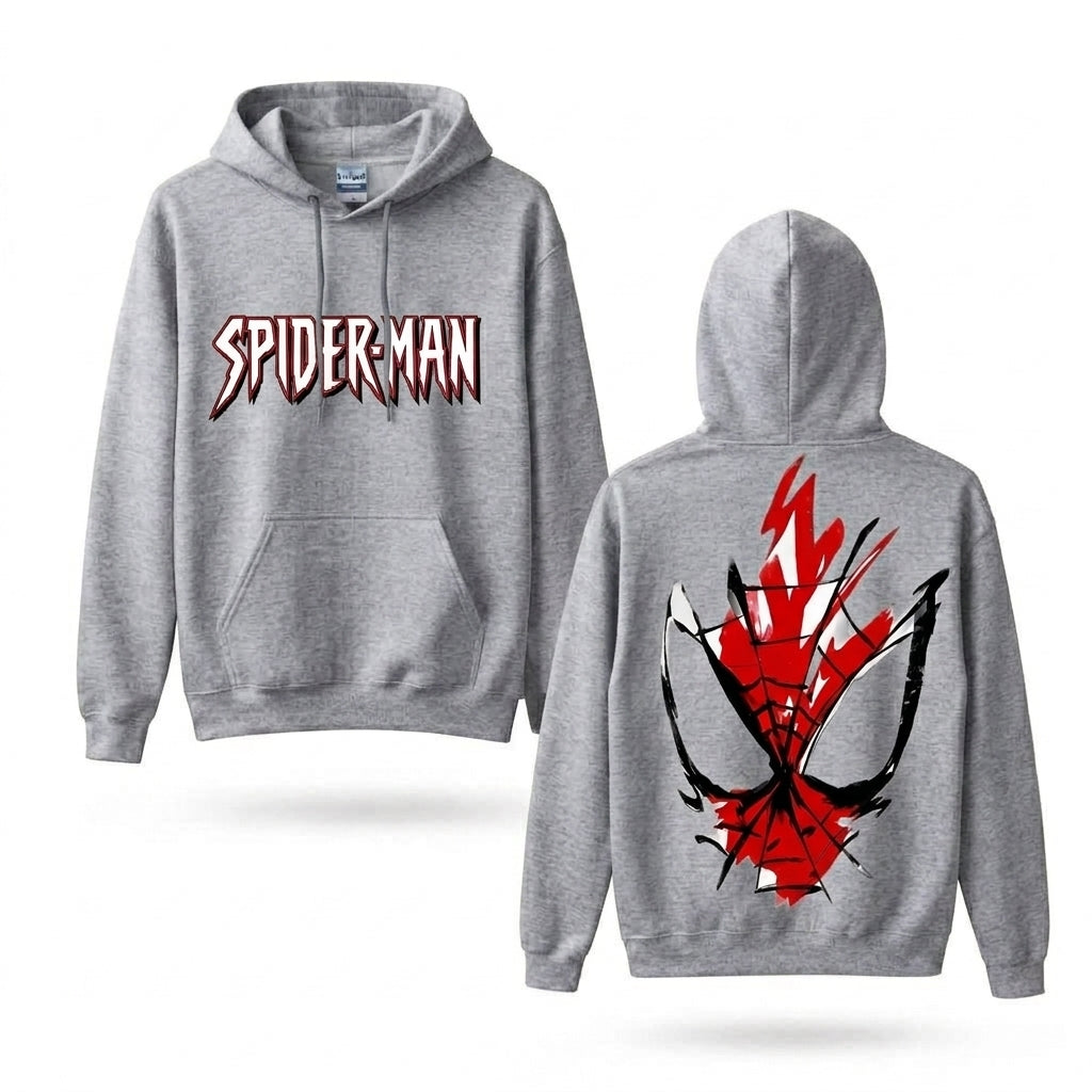 Red Web Mask Graphic Hoodie – Front & Back Print