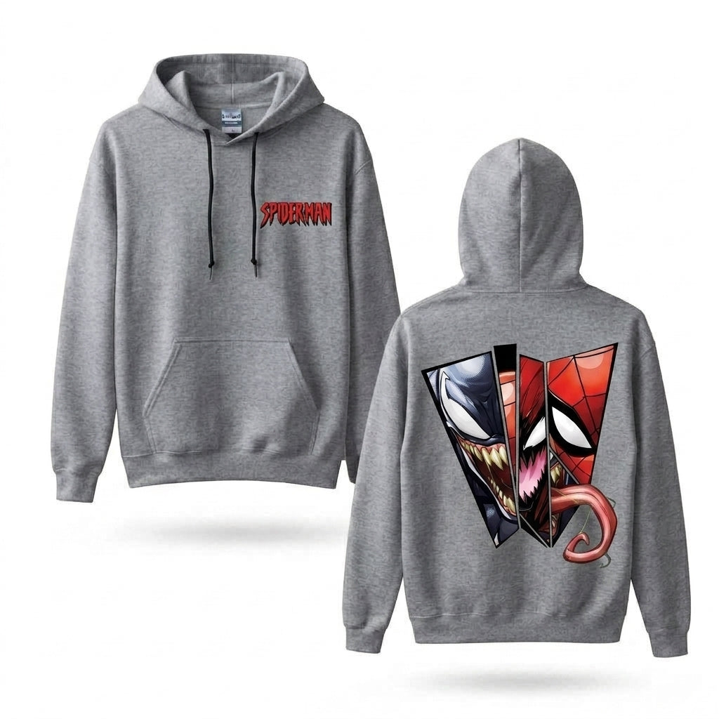 Masked Web Hero vs Alien Rival Graphic Hoodie