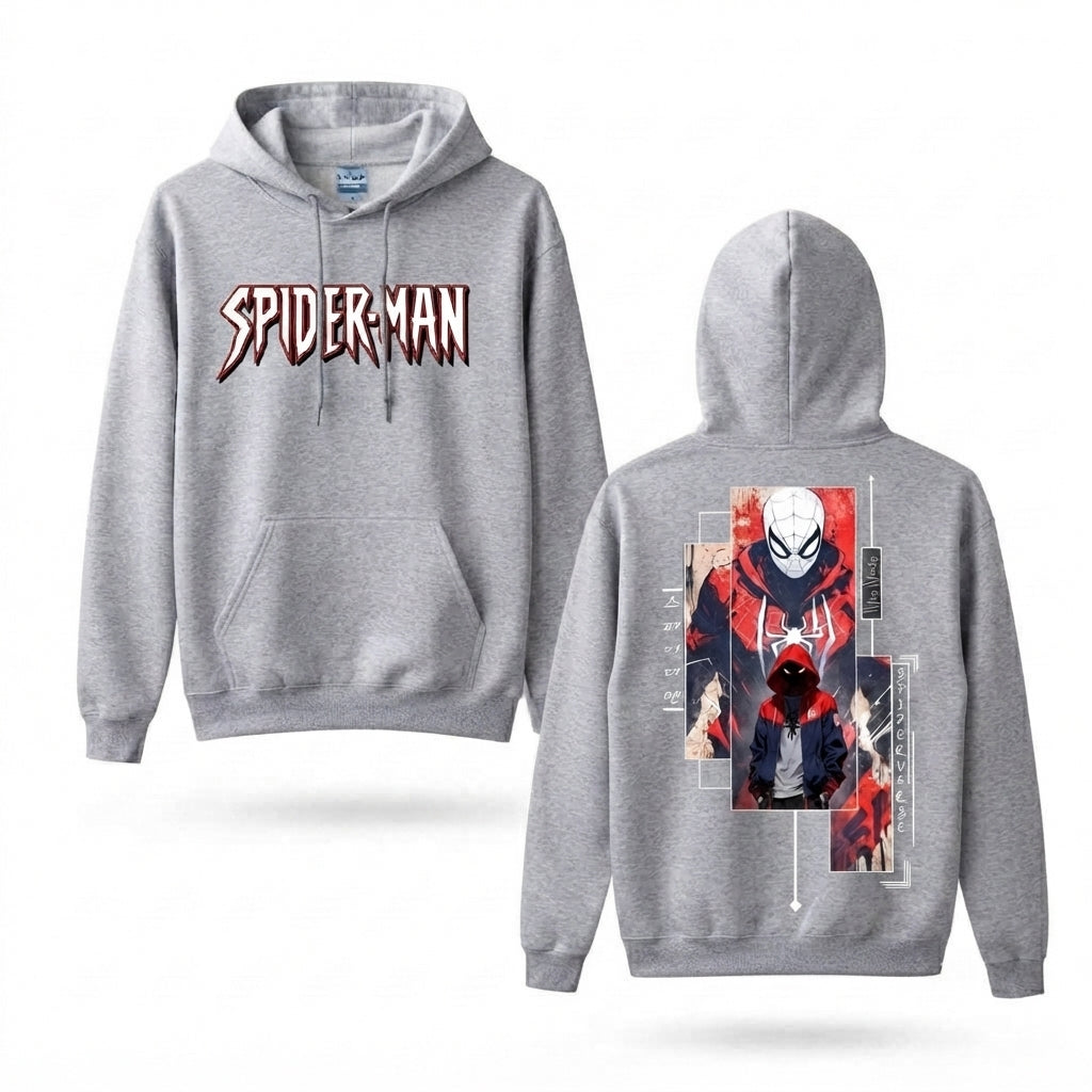 Masked Web Hero Collage Front & Back Graphic Hoodie