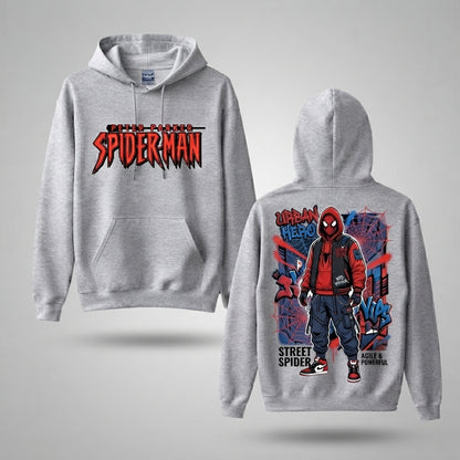 Urban Masked Web Hero Graffiti Graphic Hoodie