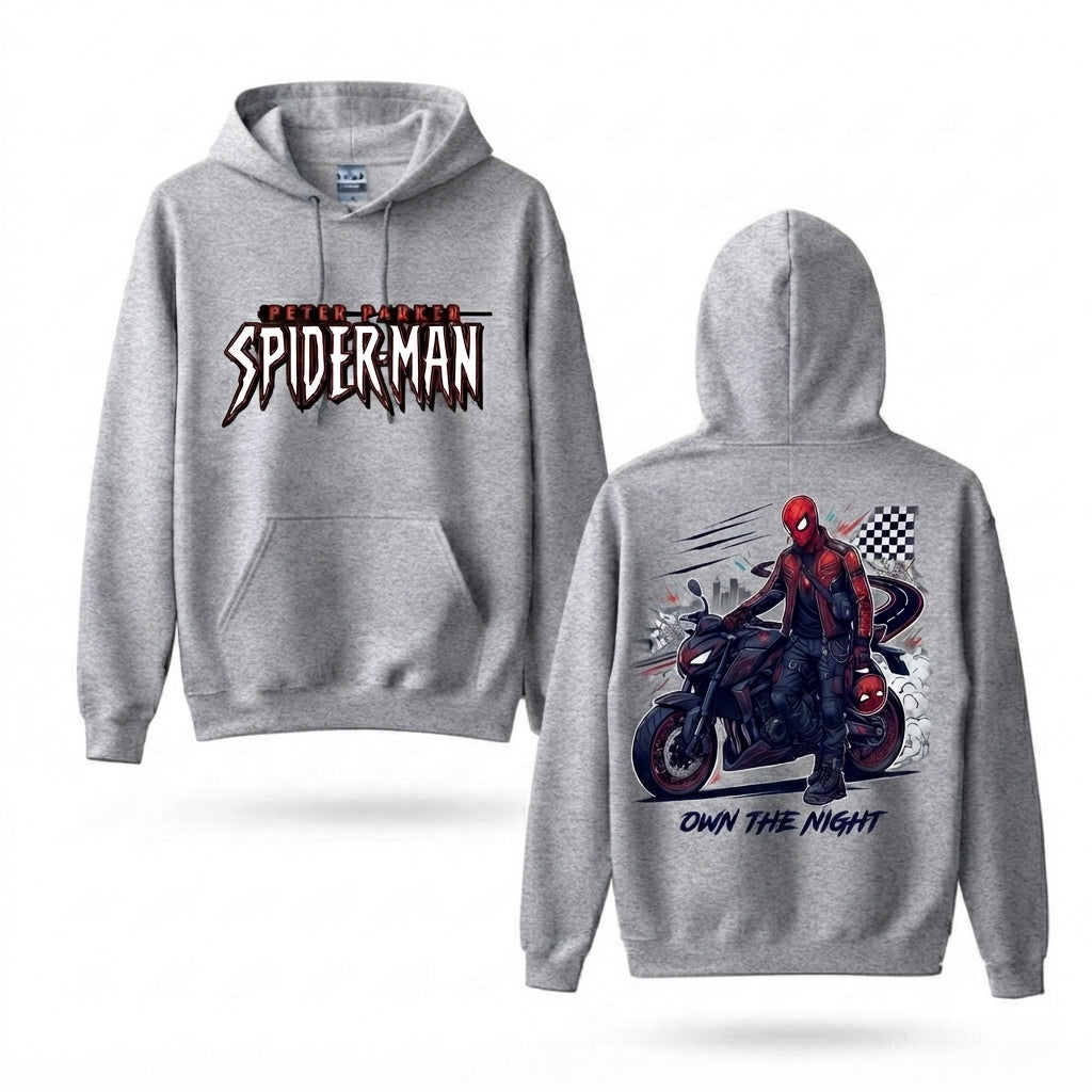 Masked Web Rider Motorcycle Graphic Hoodie