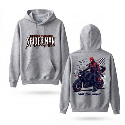 Masked Web Rider Motorcycle Graphic Hoodie