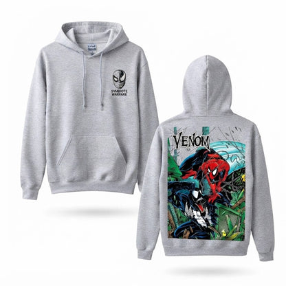 Masked Web Hero vs Dark Alien Rival Graphic Hoodie