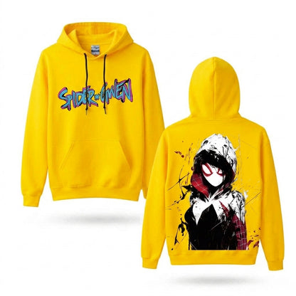 Hooded Web Heroine Graffiti Front & Back Graphic Hoodie