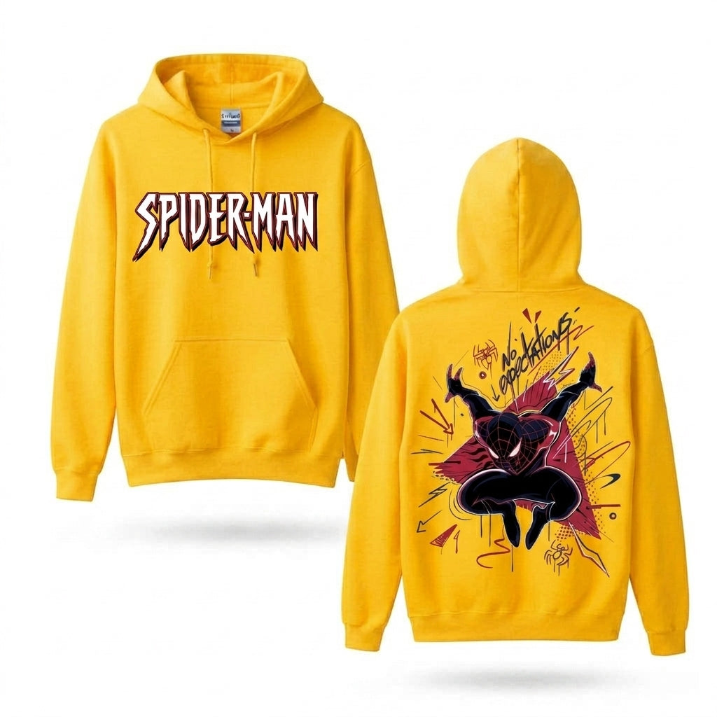 Masked Web Hero Graphic Hoodie – Front & Back Print