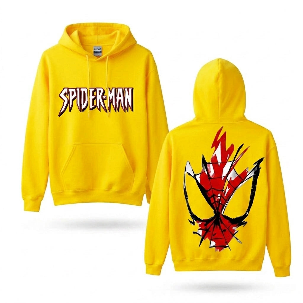 Red Web Mask Graphic Hoodie – Front & Back Print