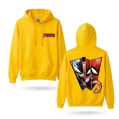 Masked Web Hero vs Alien Rival Graphic Hoodie