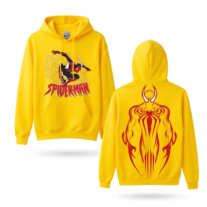 Crimson Web Warrior Front & Back Graphic Hoodie