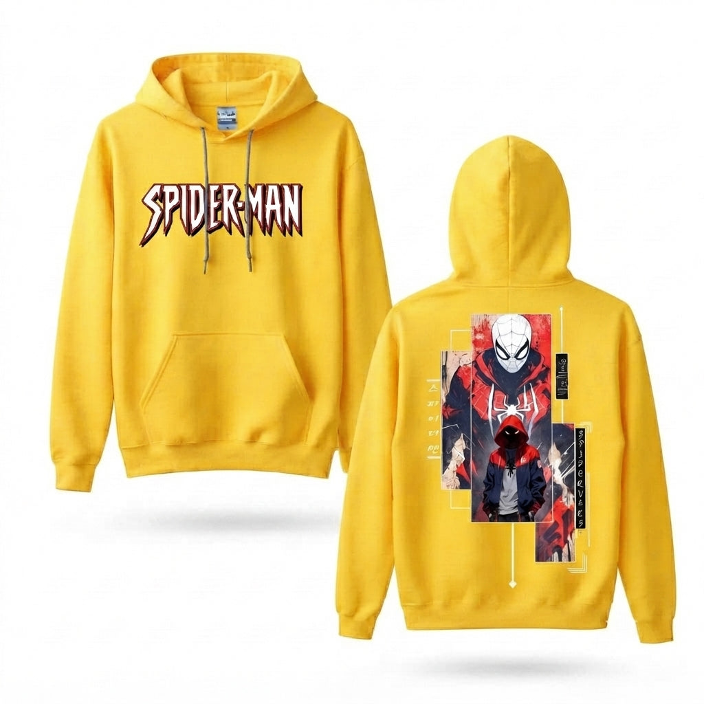 Masked Web Hero Collage Front & Back Graphic Hoodie