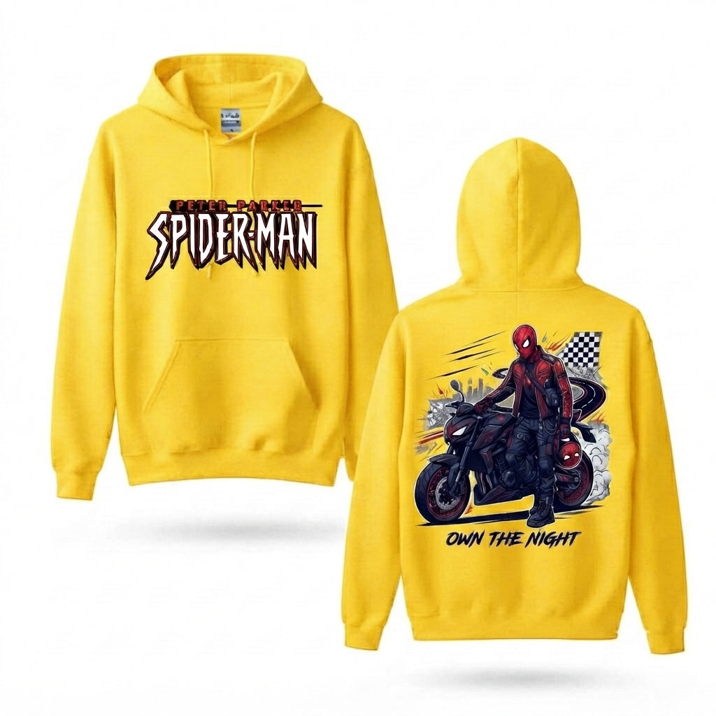 Masked Web Rider Motorcycle Graphic Hoodie