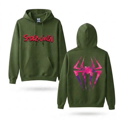 Pink Web Hero Symbol Front & Back Graphic Hoodie