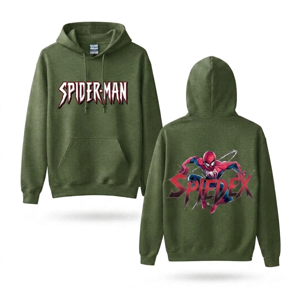 Red Mask Web Hero Graphic Hoodie – Front & Back Print