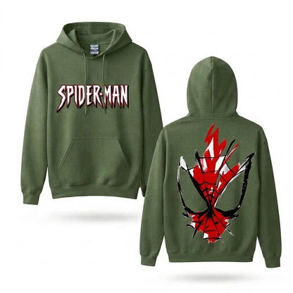 Red Web Mask Graphic Hoodie – Front & Back Print