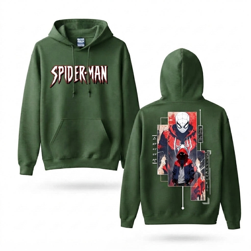 Masked Web Hero Collage Front & Back Graphic Hoodie