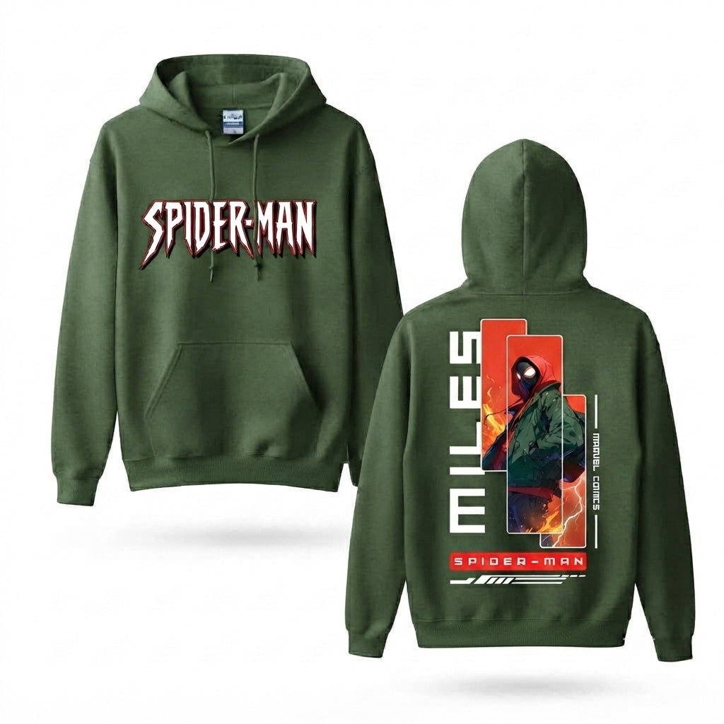 Crimson Hooded Web Hero Front & Back Graphic Hoodie
