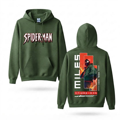 Crimson Hooded Web Hero Front & Back Graphic Hoodie