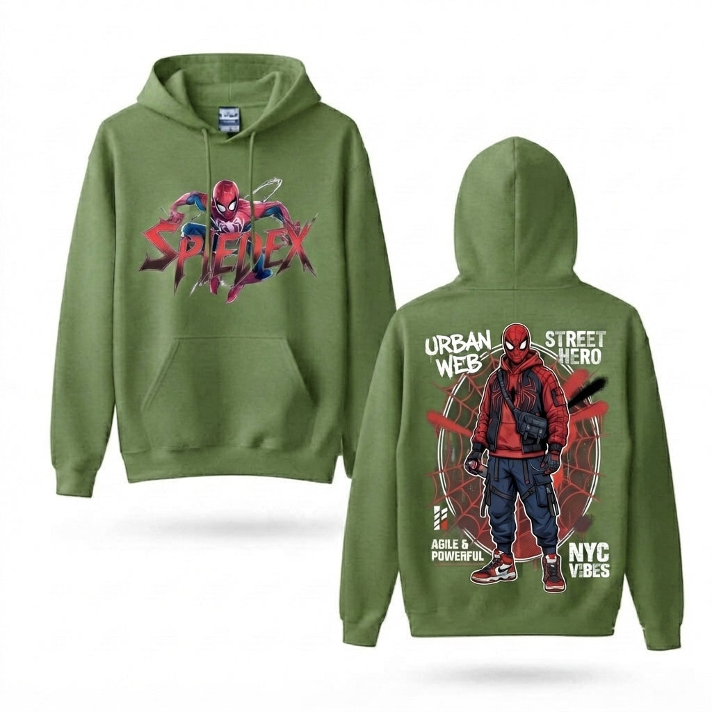 Urban Web Hero Front & Back Graphic Hoodie