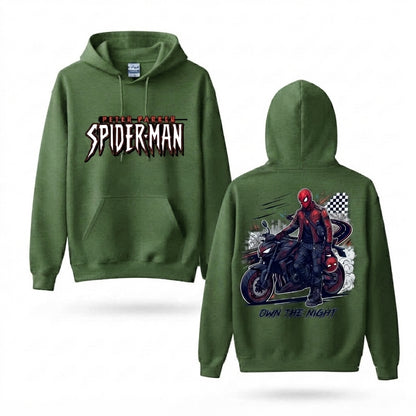 Masked Web Rider Motorcycle Graphic Hoodie