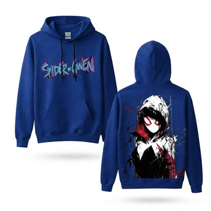 Hooded Web Heroine Graffiti Front & Back Graphic Hoodie