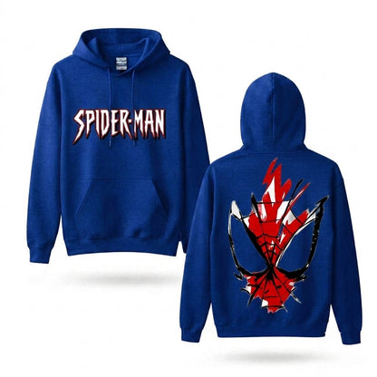 Red Web Mask Graphic Hoodie – Front & Back Print