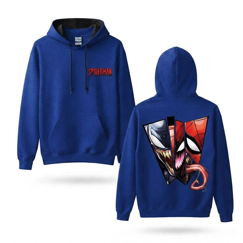 Masked Web Hero vs Alien Rival Graphic Hoodie