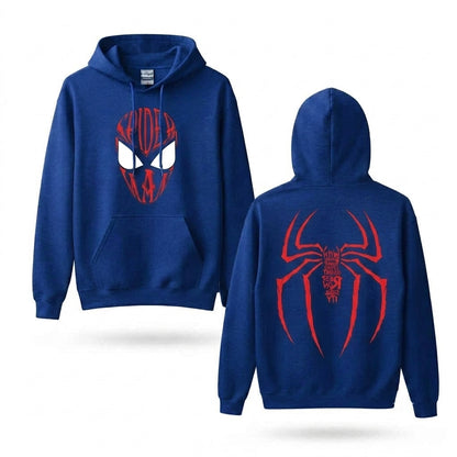 Red Spider Graphic Hoodie, Unisex Black Streetwear Pullover