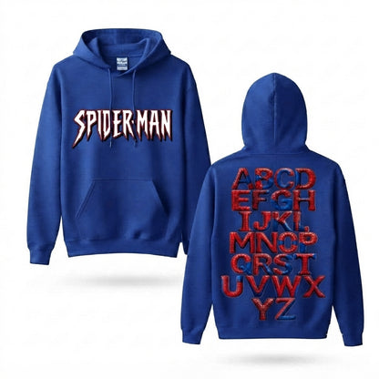 Webbed Alphabet Front & Back Graphic Hoodie