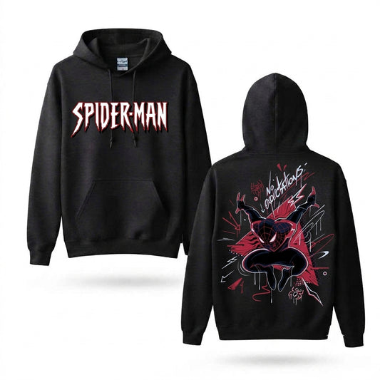 Masked Web Hero Graphic Hoodie – Front & Back Print