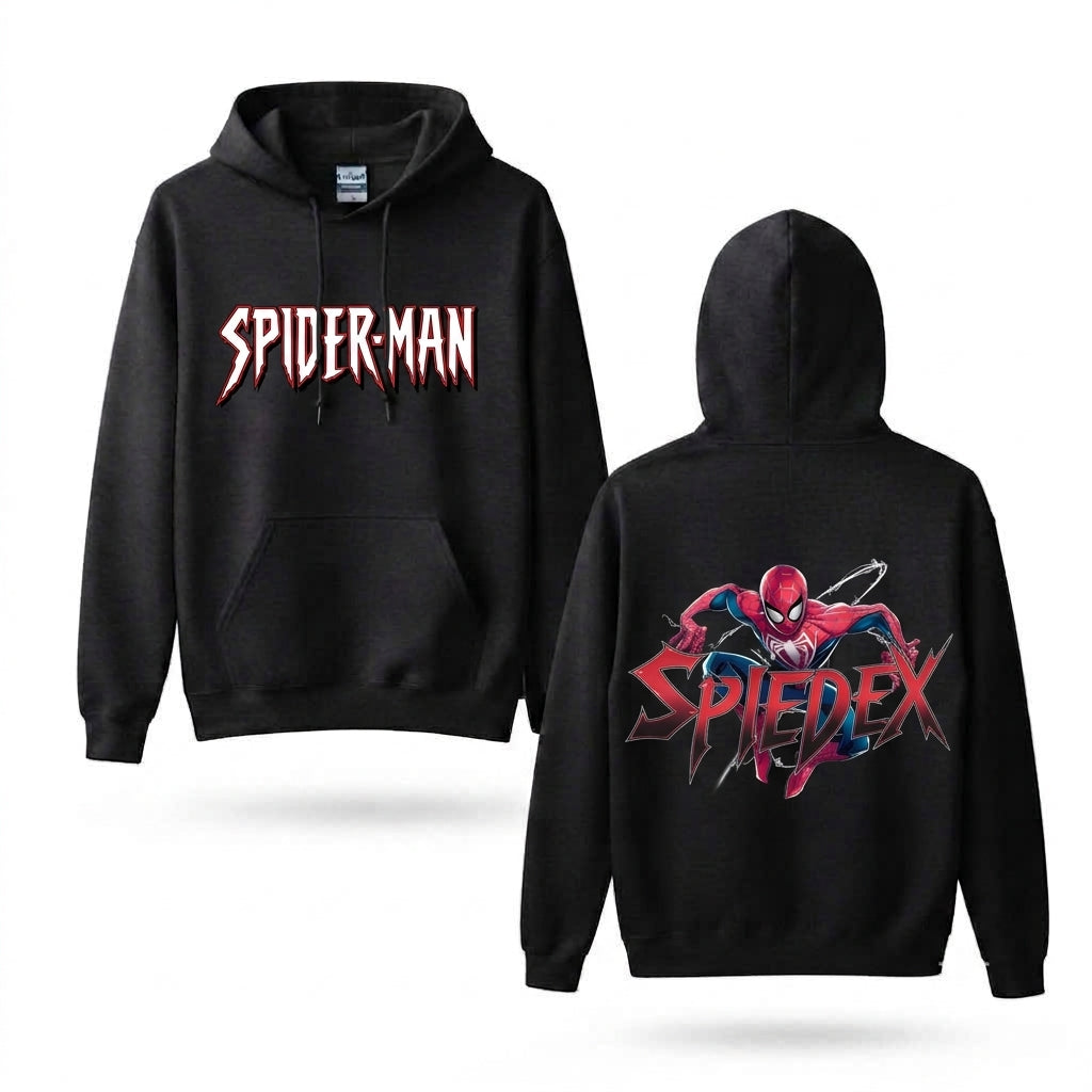 Red Mask Web Hero Graphic Hoodie – Front & Back Print