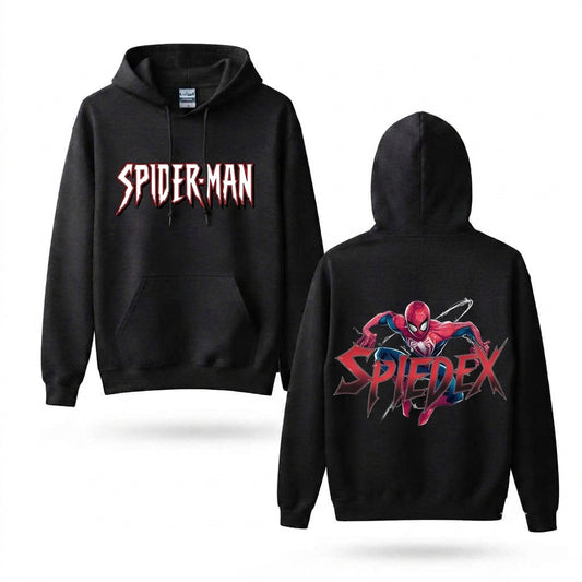 Red Mask Web Hero Graphic Hoodie – Front & Back Print