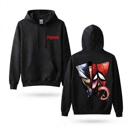 Masked Web Hero vs Alien Rival Graphic Hoodie