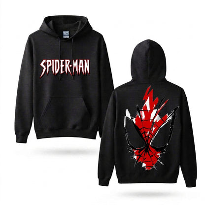 Red Web Mask Graphic Hoodie – Front & Back Print