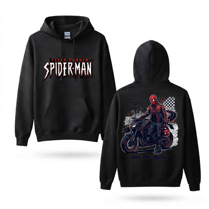 Masked Web Rider Motorcycle Graphic Hoodie