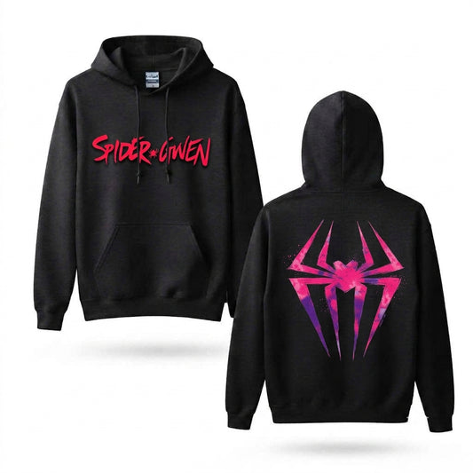 Pink Web Hero Symbol Front & Back Graphic Hoodie