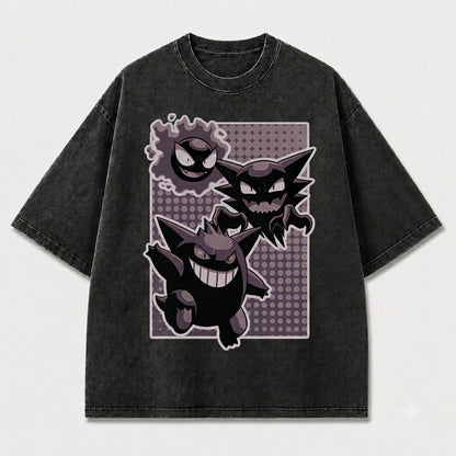 Ghost Trio Evolution Graphic Print Oversized Tee
