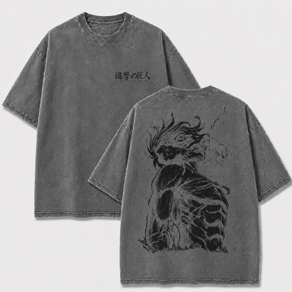 Long-Haired Raging Giant Vintage Washed Graphic T-Shirt