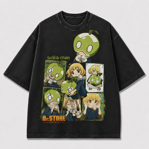 Oversized Chibi Panel Graphic Tee – Playful Print Top
