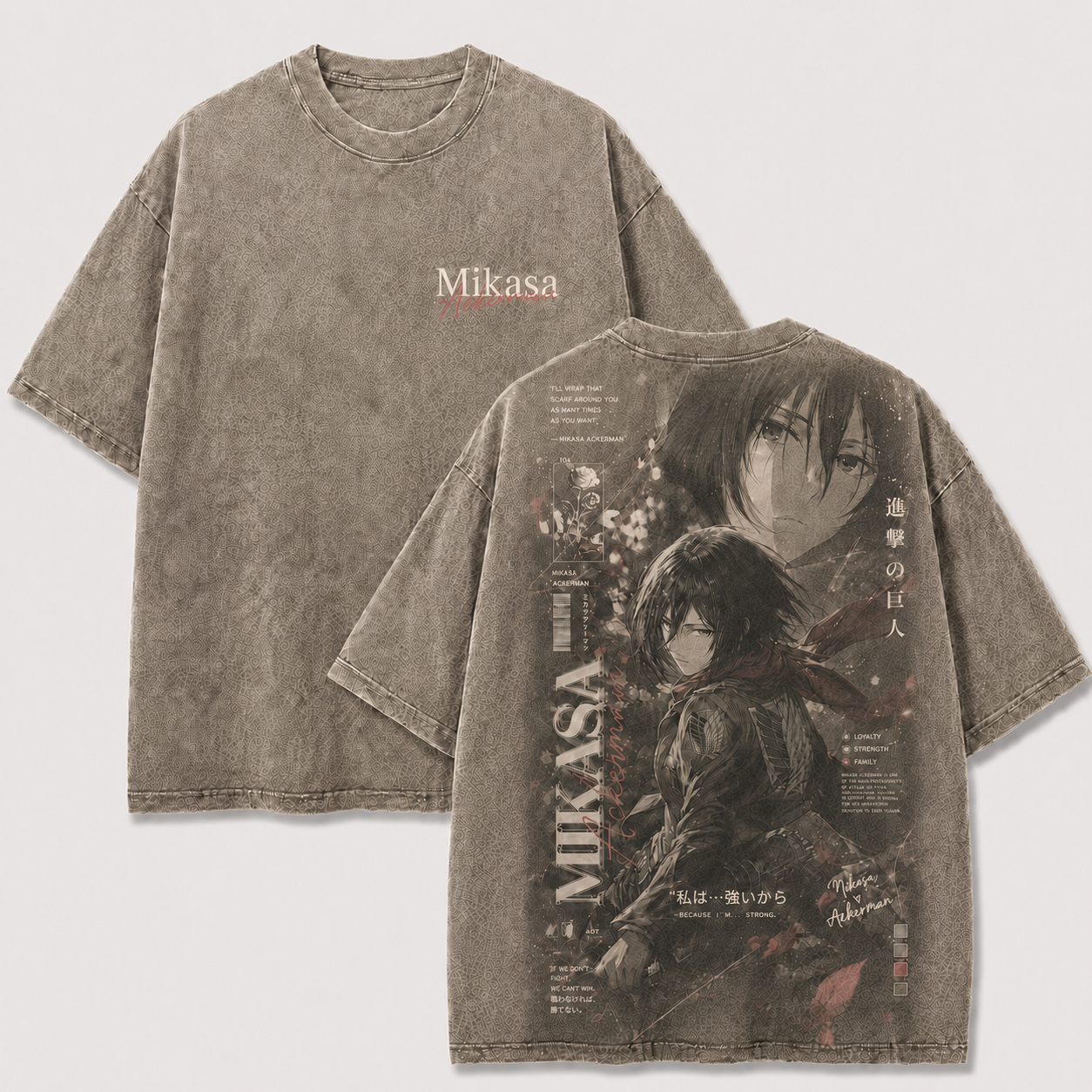 Red Scarf Scout Warrior Vintage Washed Graphic Tee