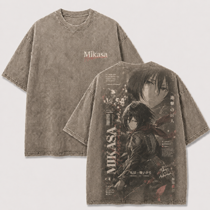 Red Scarf Scout Warrior Vintage Washed Graphic Tee