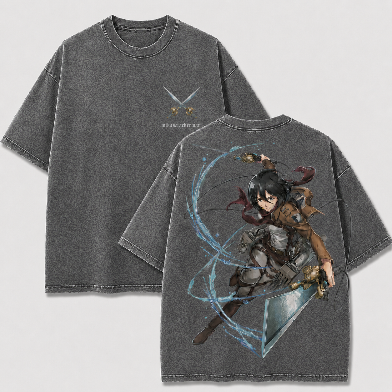 Aerial Dual Blade Scout Warrior Vintage Washed Graphic Tee