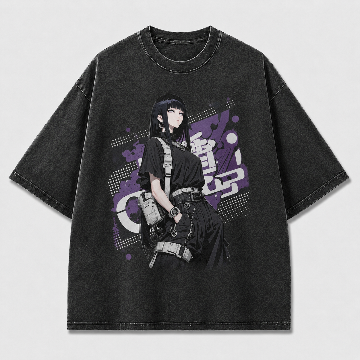 Oversized Graphic Print T-Shirt – Tactical Waifu Streetwear Tee