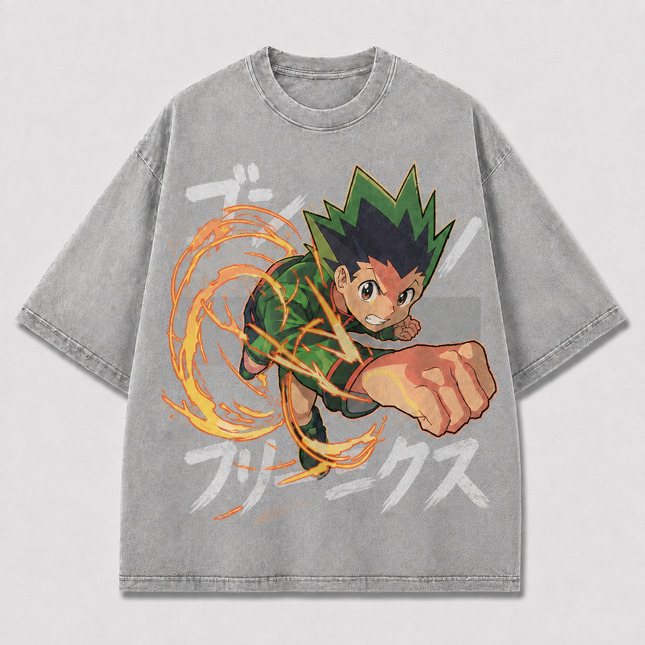 Oversized Blazing Punch Graphic Tee – Action Print Top