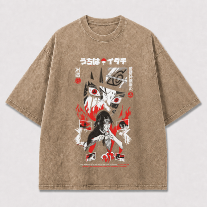 Dark and Collage of Intense Eyes a Oversized Graphic Tee