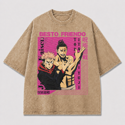 Pink Duo Fighter Portrait Tee