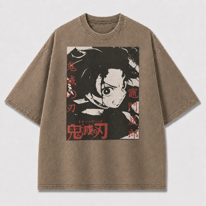 Crimson Anime Hero Graphic Tee